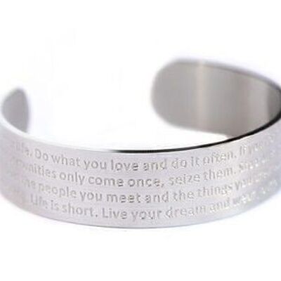 Motivation armband silver