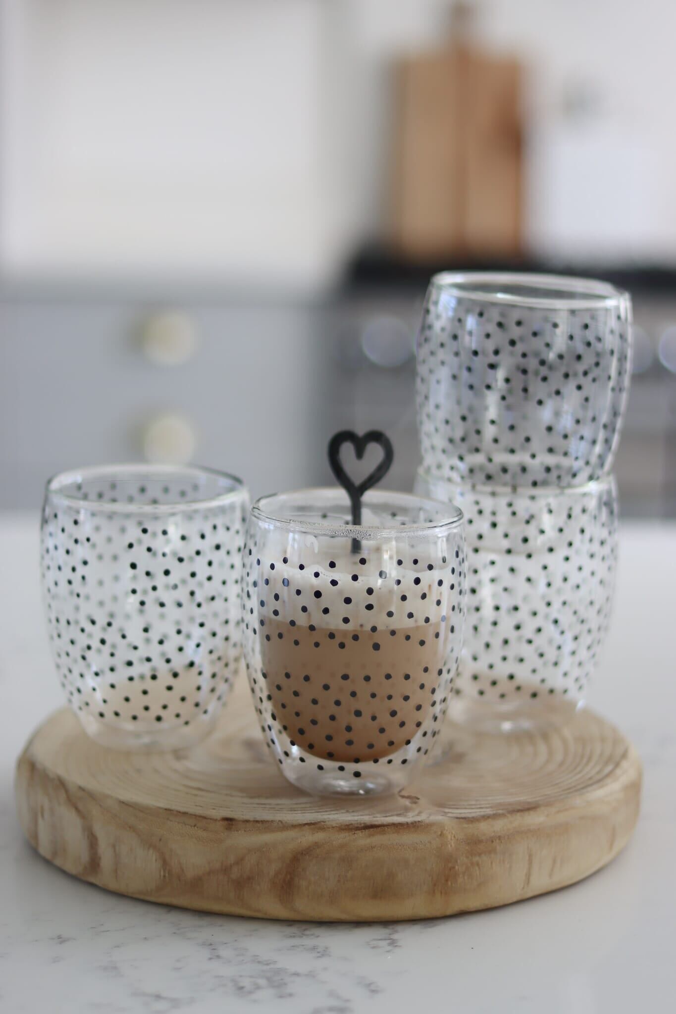 Lot de 4 verres à double paroi Cosmos - Noir