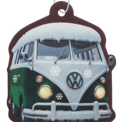 Désodorisant auto VW Combi ÉDITION HIVER - Gingerbread / Vert/Pain d'épices. BUAF23