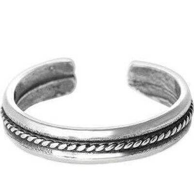Cadena de anillo de dedo del pie (plata real)