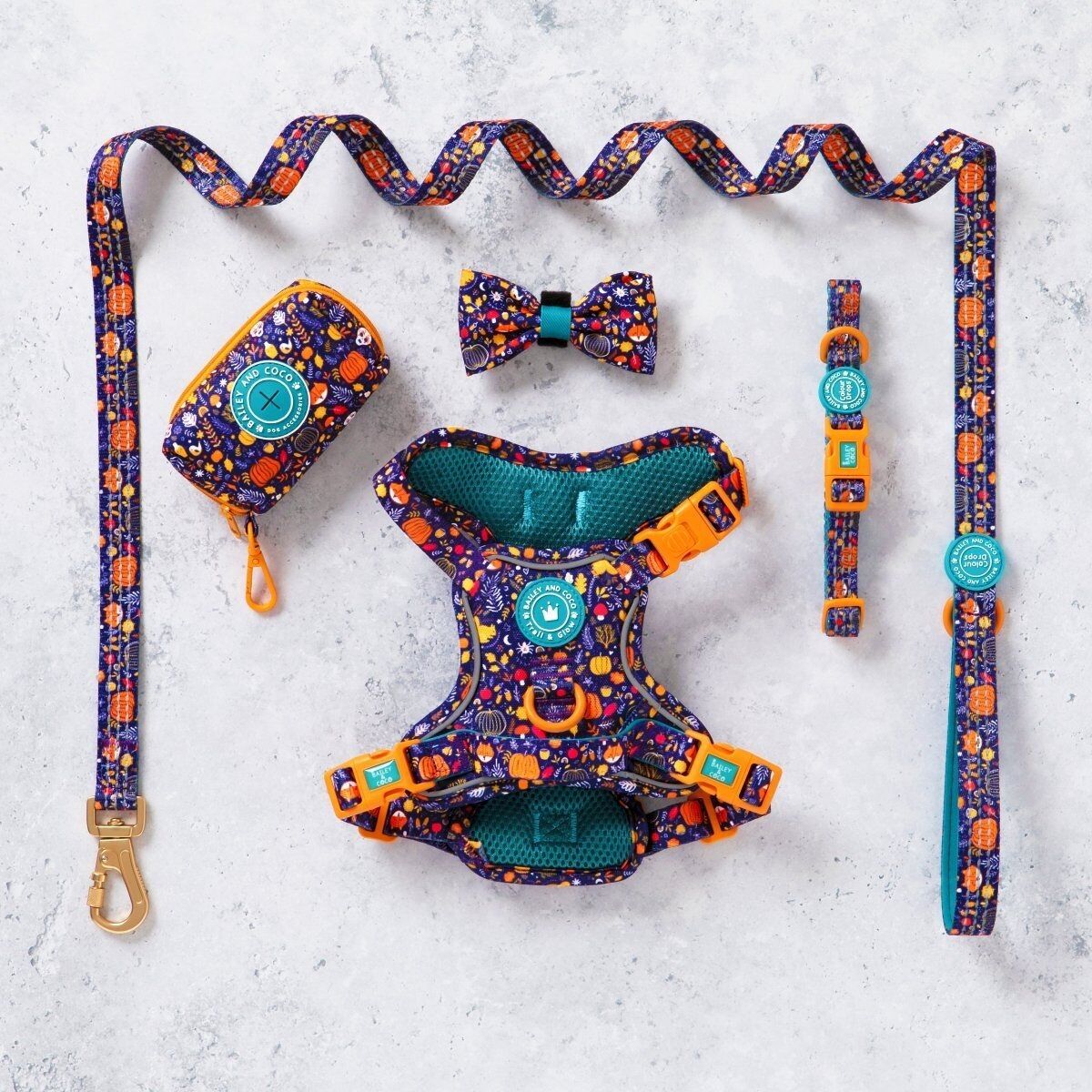 Trail & Glow® Dog Harness Bundle Set - COLOUR DROPS® - Bewitched