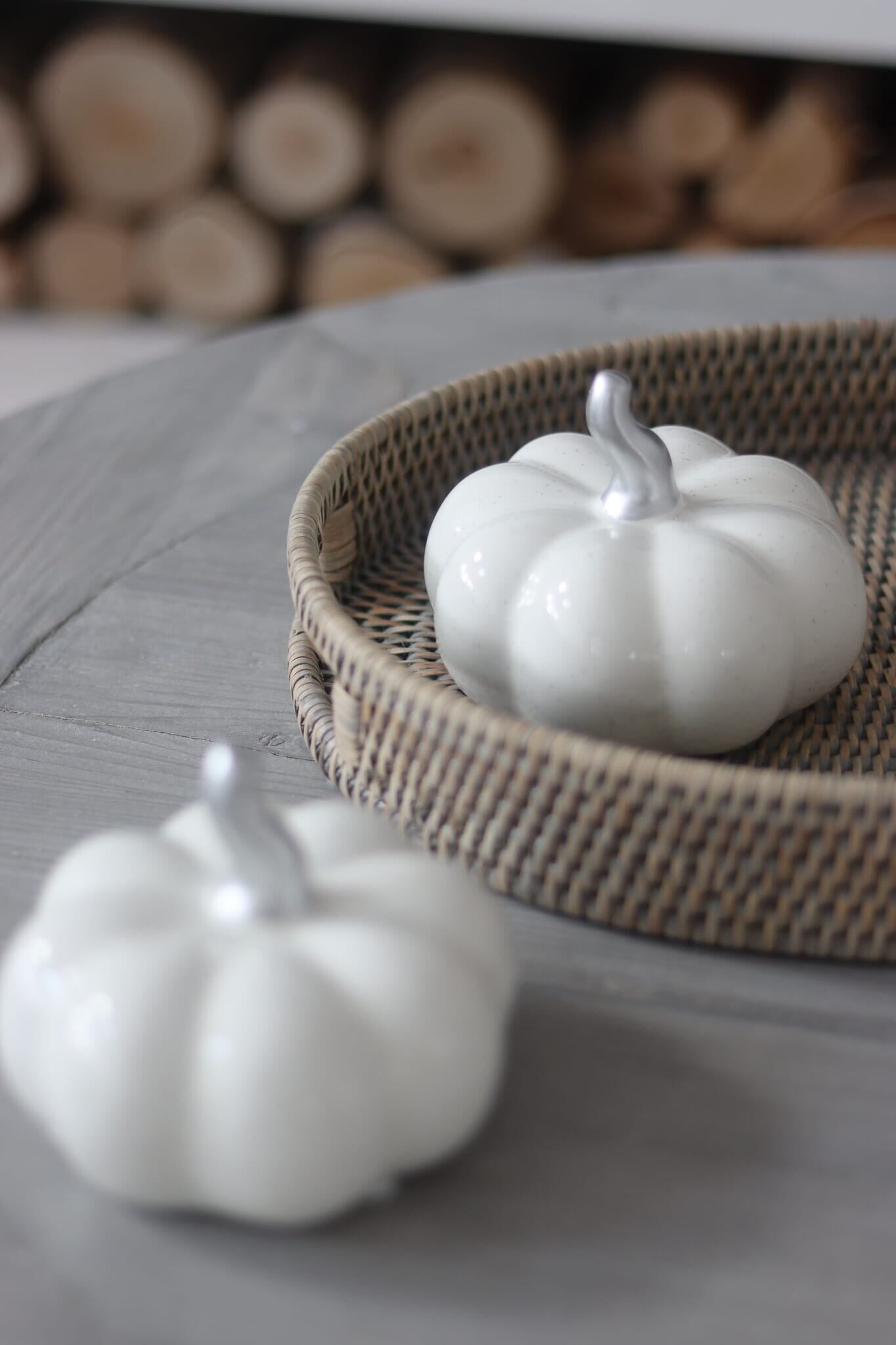 Citrouille mouchetée en céramique - Moyenne 2 pièces