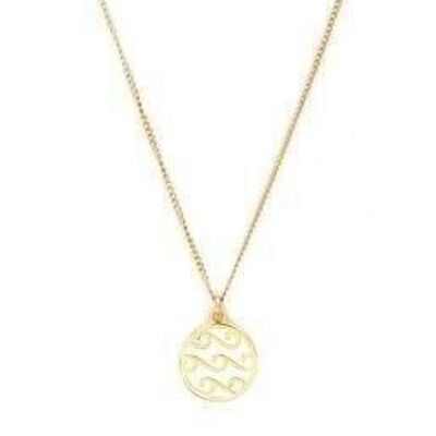 Necklace White waves gold