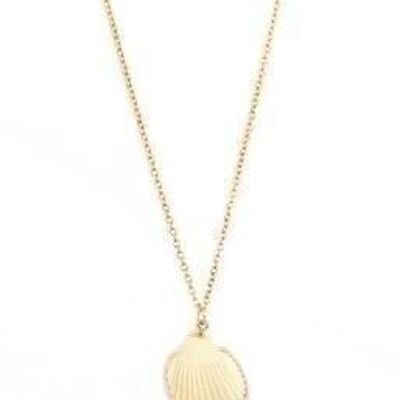 Necklace Shell gold edges