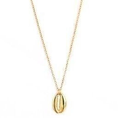 necklace golden shell