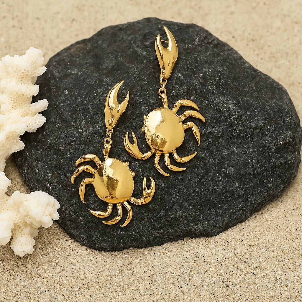 orecchini a forma di granchio