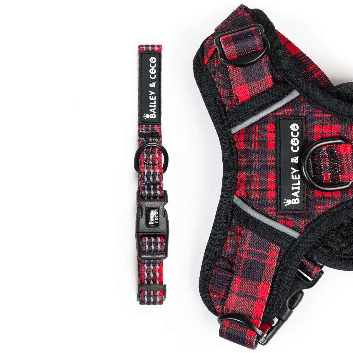 Collar Trail & Glow® - El de tartán rojo