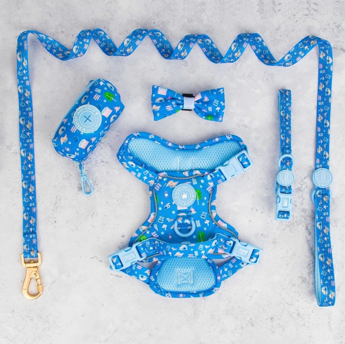 Trail & Glow® Hundegeschirr-Set - COLOUR DROPS® - Pitch, Please