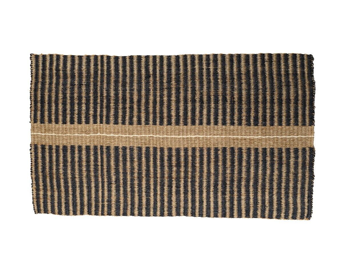 NYUNGU : paillasson en sisal tissé naturel et noir