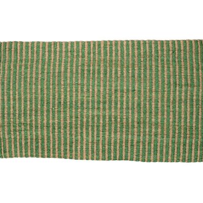 LENGO: Paillasson en sisal tissé vert et marron