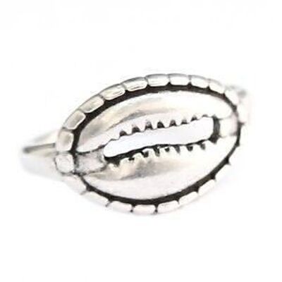 Ring cowrie shell silver
