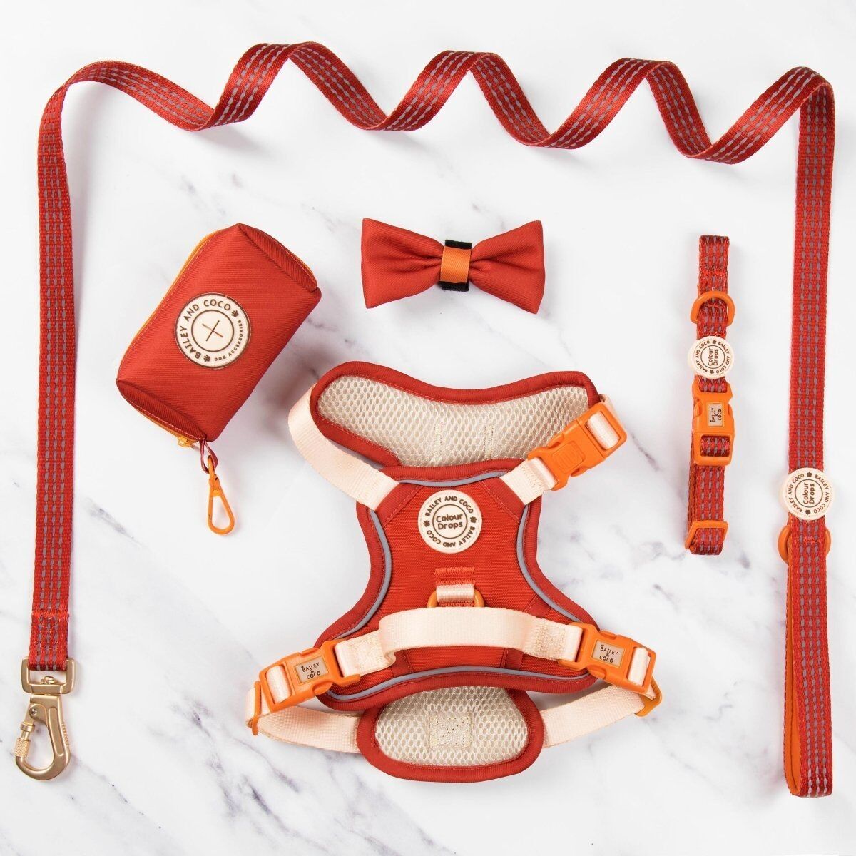 Set di imbracature per cani Trail & Glow® - COLOUR DROPS® - Aggiungi un tocco di piccantezza