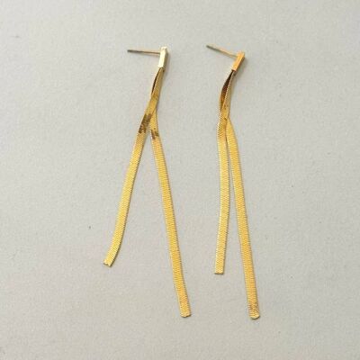 Italian Chain Stainless Steel Dangle Earrings