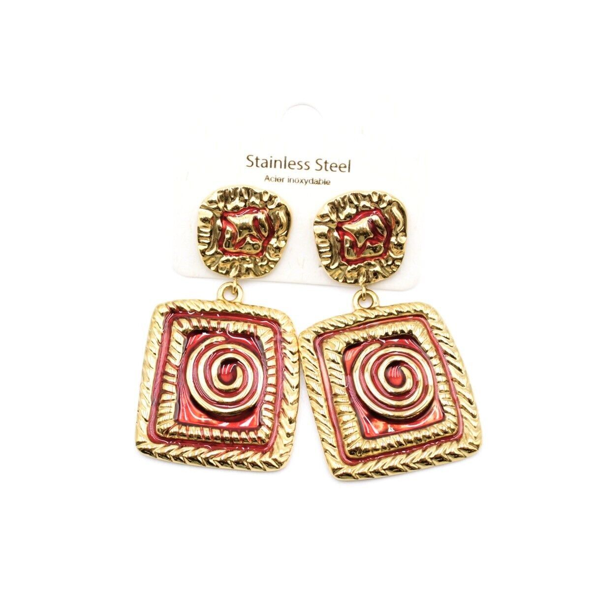 Stahlohrring - Wirbelquadrat