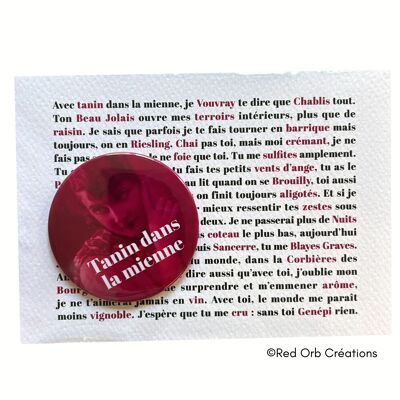 Cartolina e badge magnetico - serie vino - Tanin