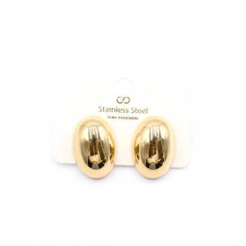 Boucles d'oreilles cabochon doré