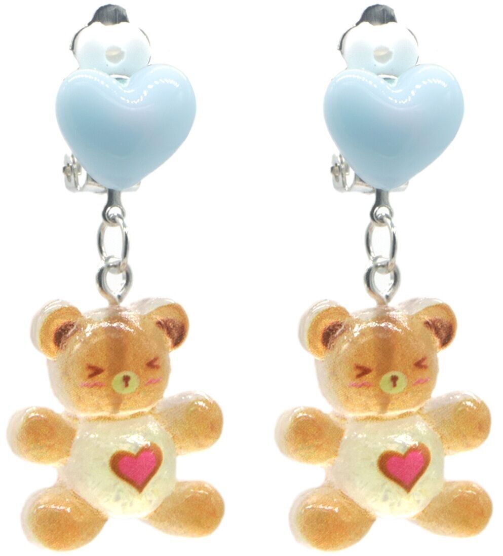 B-C8.2 E1030-010 Orecchini a clip per bambini - Orso