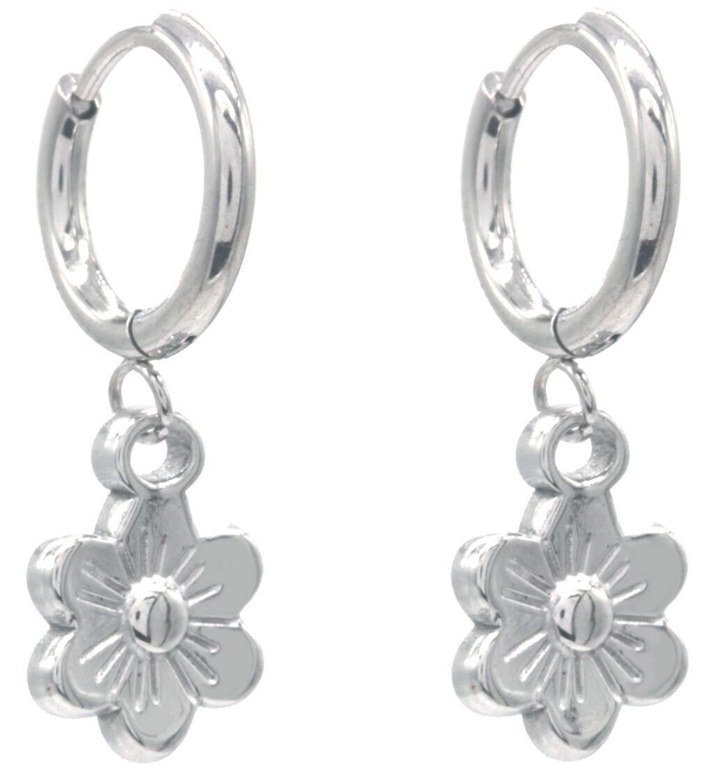 A-B6.5 E103-267S S.Orecchini in acciaio Fiore 3x1cm