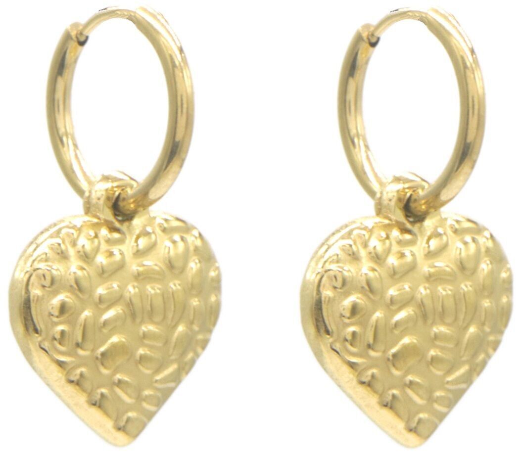 H-B18.3 E2567-008G S. Orecchini in acciaio Cuore 2.5 x 1 cm