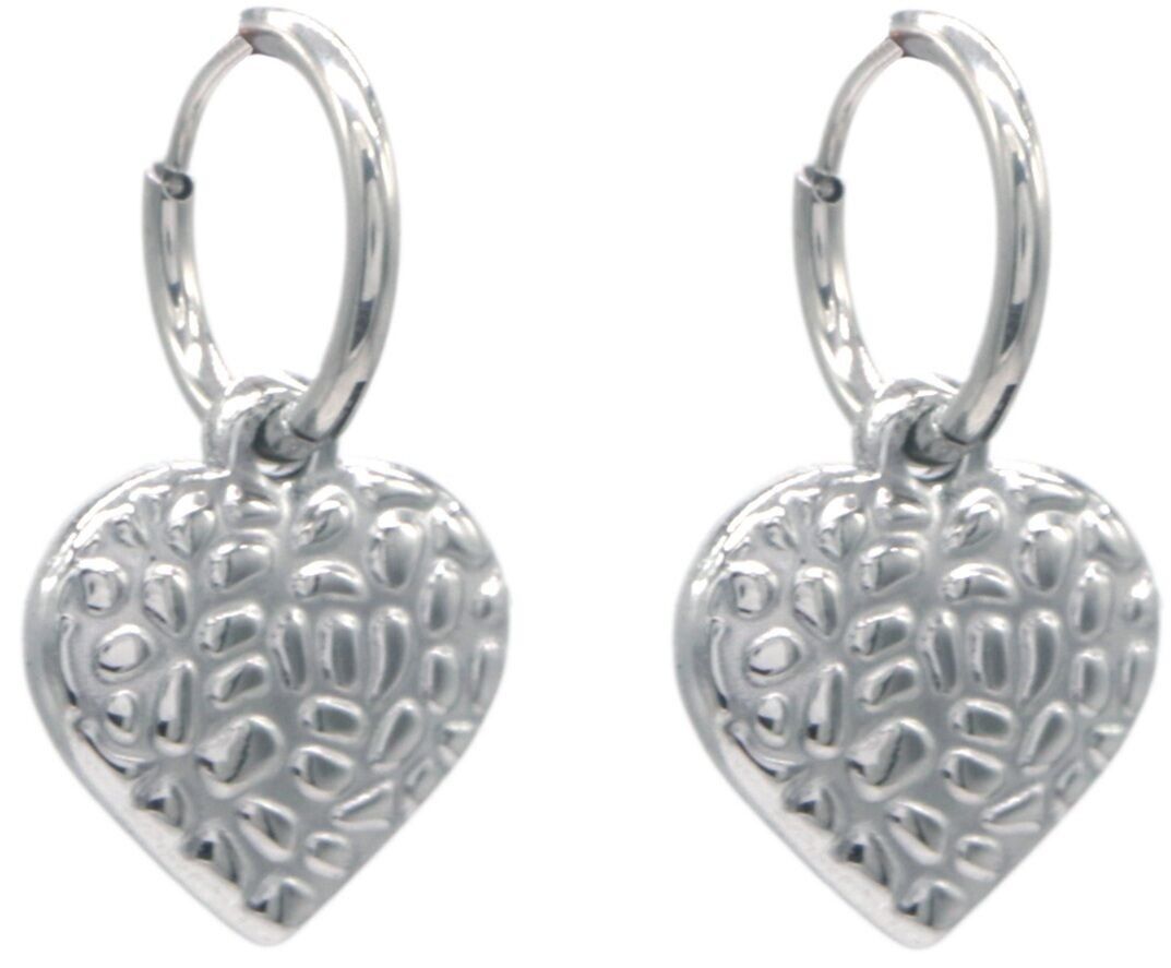 H-B5.1 E2567-008S S. Orecchini in acciaio Cuore 2.5 x 1 cm