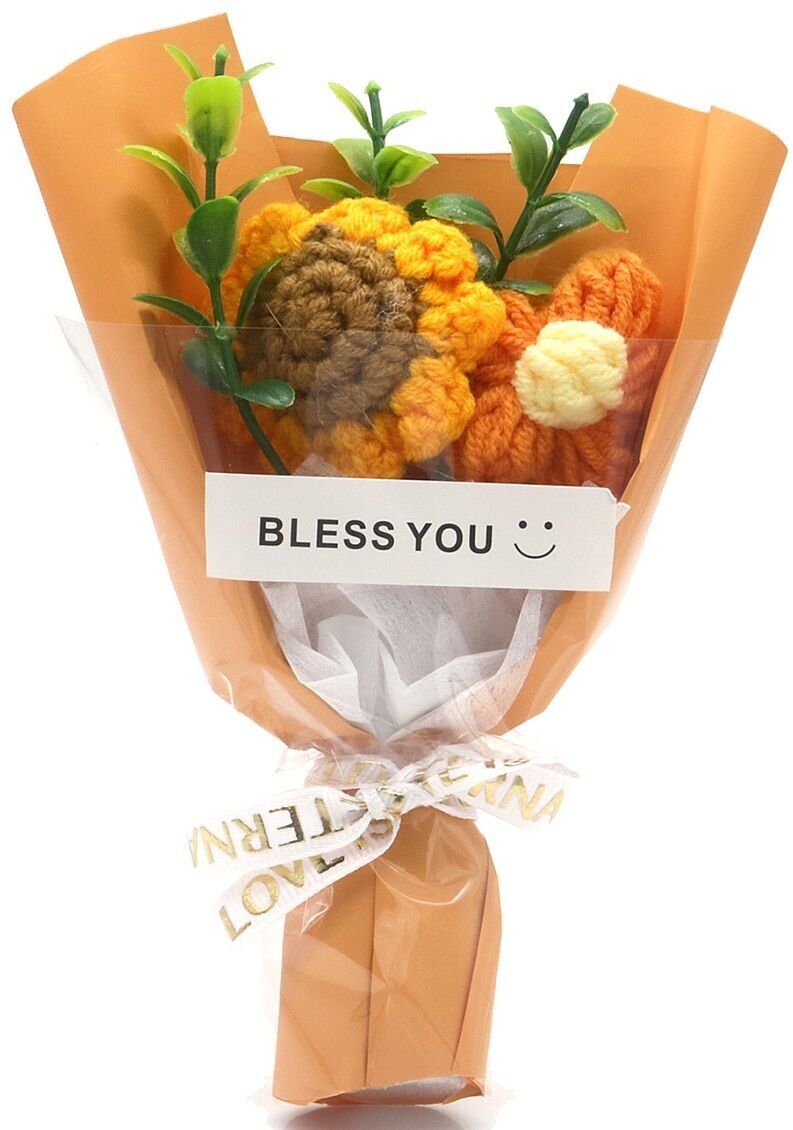 L-A2.1 GC2580-001-3 Fiori lavorati a maglia 15 cm