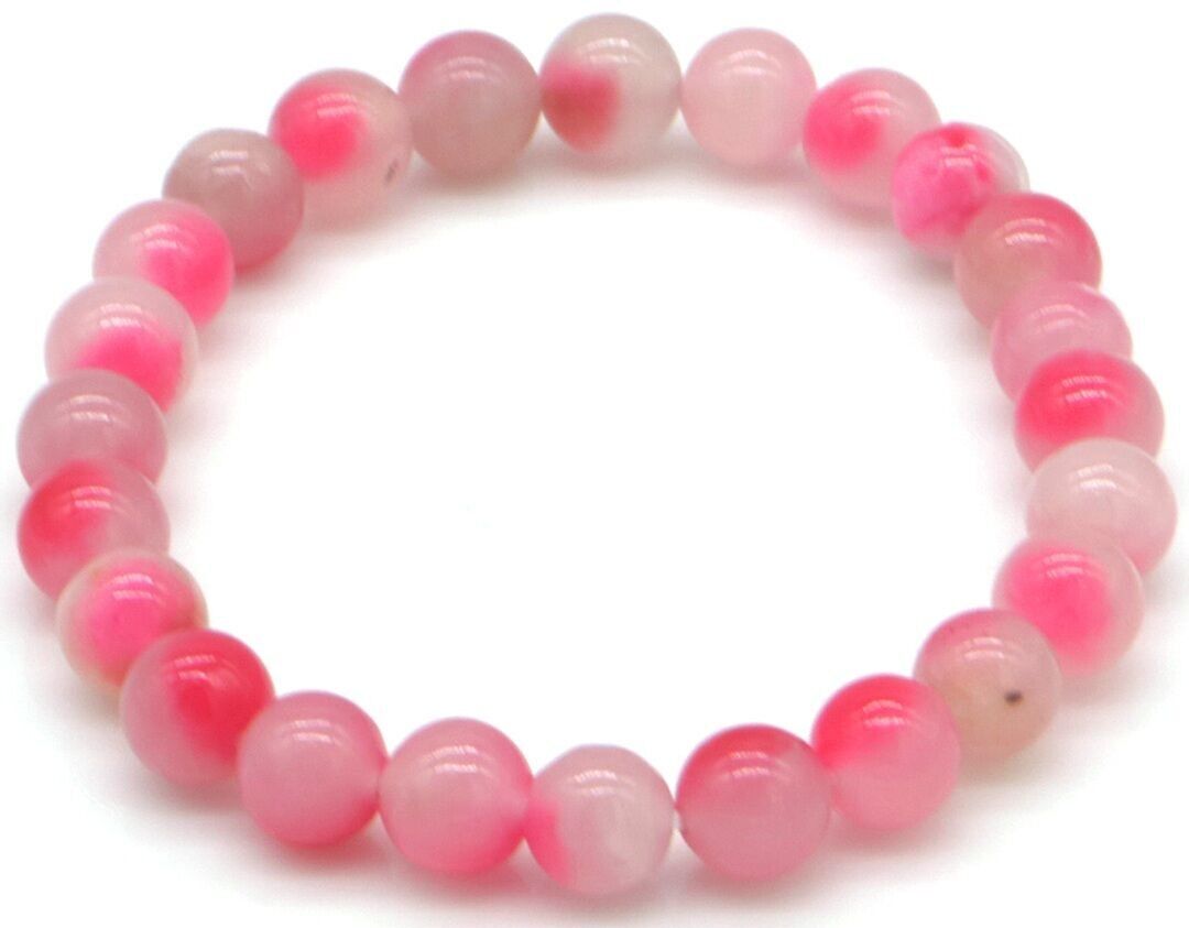 H-A9.3 B2574-001-3 Braccialetto alla moda 8mm Pietre Calcedonio