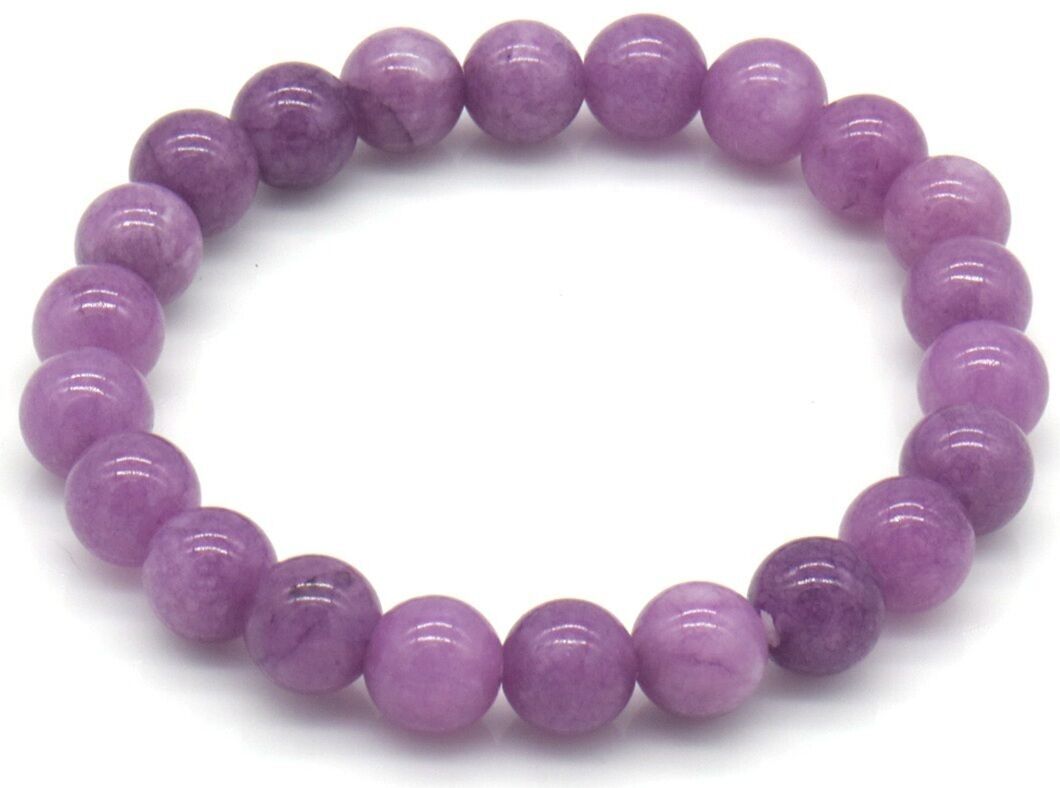 I-A5.3 B2574-006 Braccialetto alla moda 8mm Pietre Kunzite