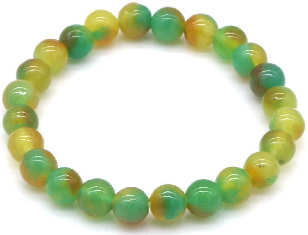 I-B19.2 B2574-001-6 Braccialetto alla moda 8mm Pietre Calcedonio