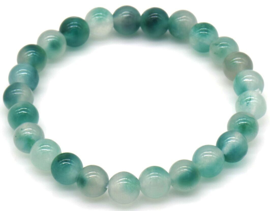 H-F9.3 B2574-001-5 Braccialetto alla moda 8mm Pietre Calcedonio