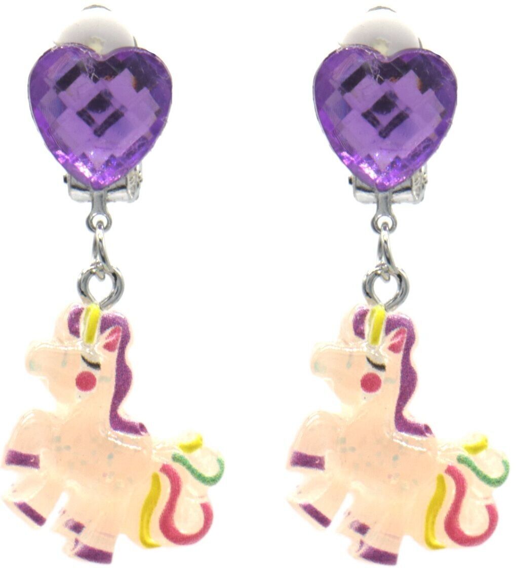 Sol-Si2.2 E1030-002 Orecchini a clip per bambini - Unicorno