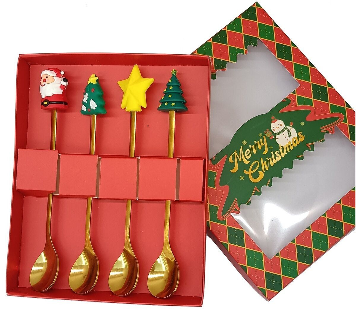 T-B8.2 DC1052-007-7 Set regalo posate 4 pezzi - Natale