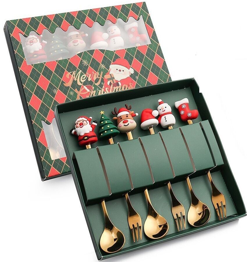 T-C4.2 DC1052-010-7 Set regalo posate 6 pezzi - Natale
