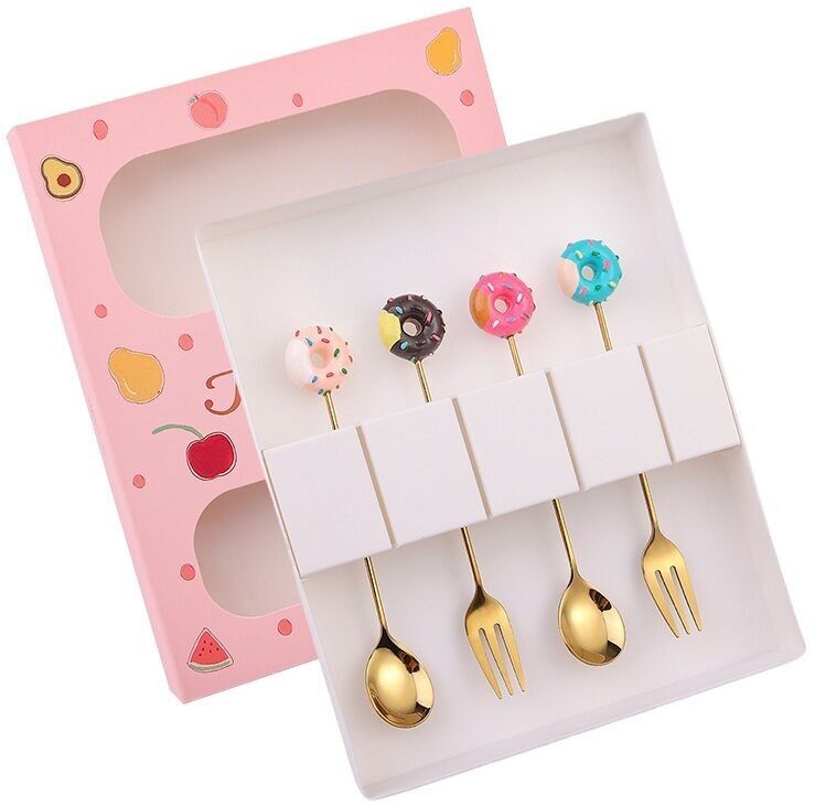 T-C8.1 DC1052-034 Juego de cubiertos de regalo (4 piezas) - Donuts