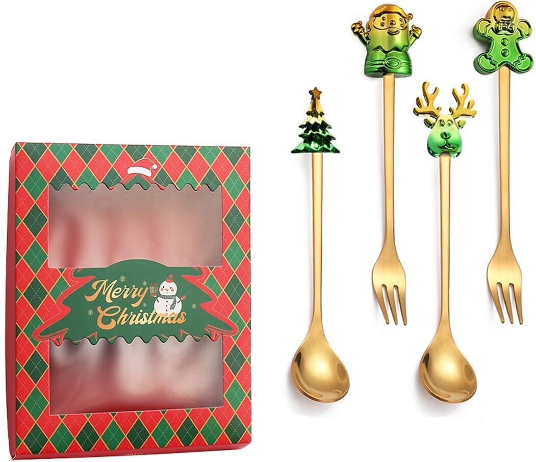 R-D6.2 DC1052-020-2 Set de regalo de cubiertos (4 piezas) - Navidad