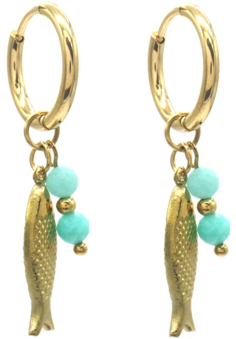 F-E6.5E2567-047G S. Pendientes de Acero Pez 3.5x1.5cm