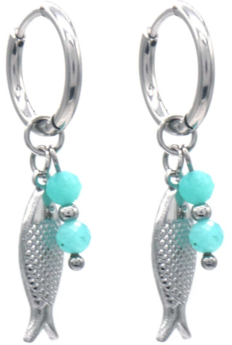 F-F18.5E2567-047S S. Pendientes de Acero Pez 3.5x1.5cm