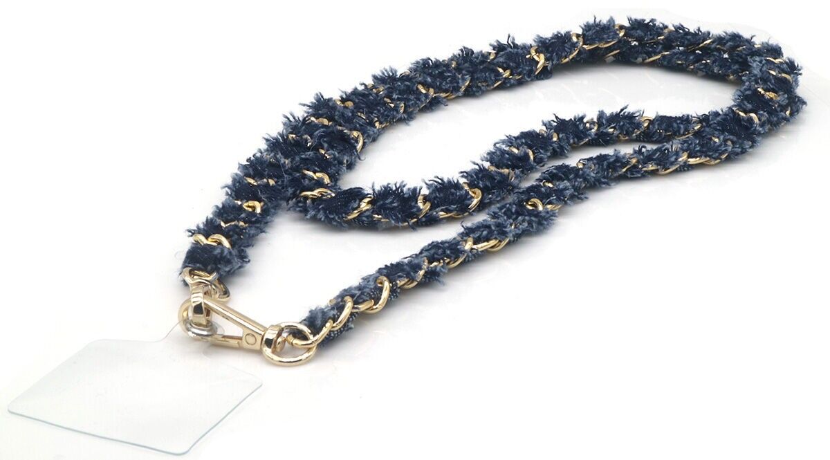 F-A14.1 KEY1027-008 Langes Telefonkabel Jeans 120cm