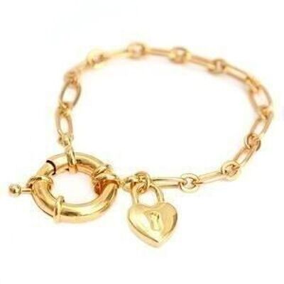 Bracelet love lock gold
