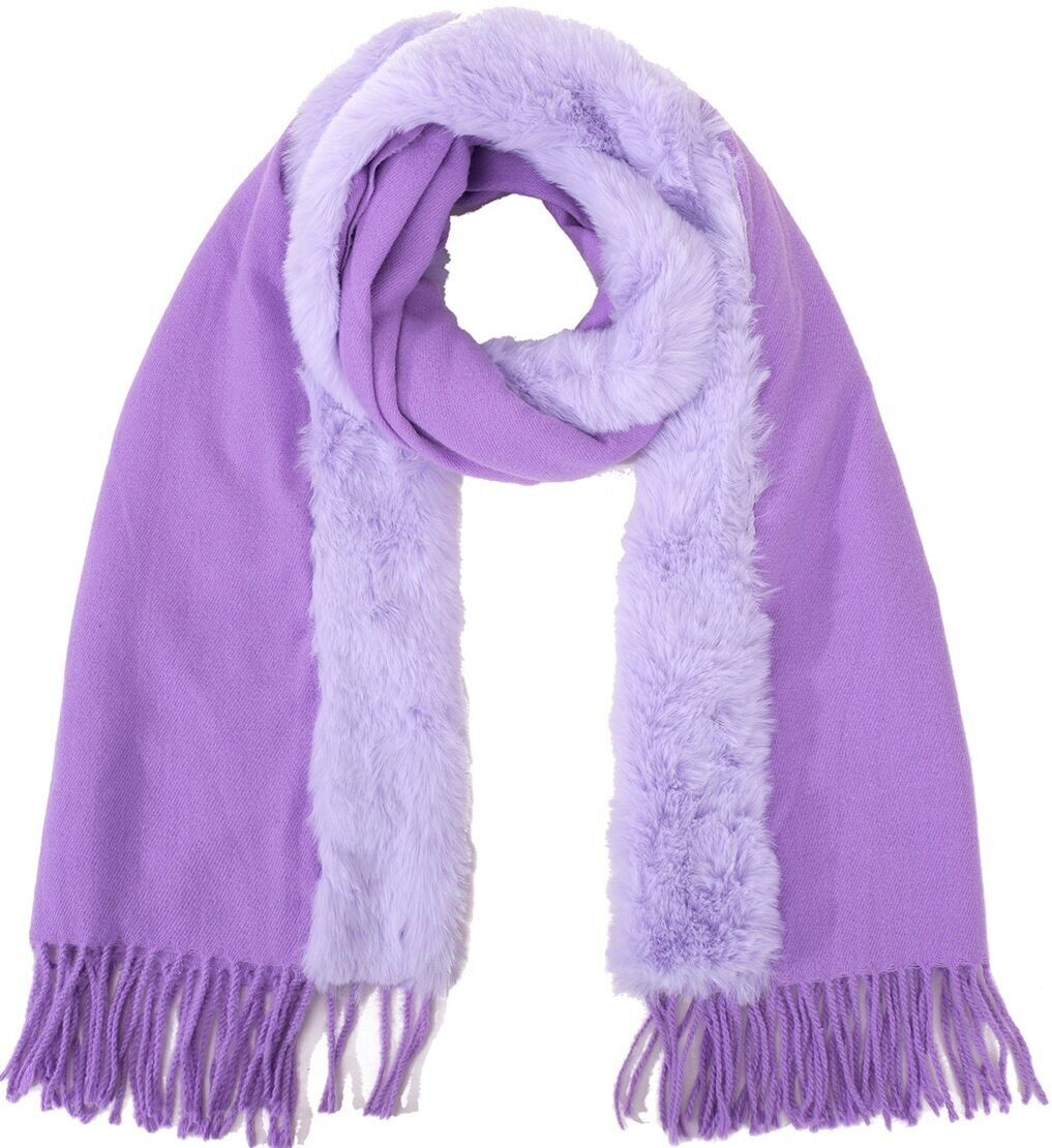 T-M6.2 SCARF1005-002-4 Sciarpa in pelliccia sintetica 180x72cm Viola