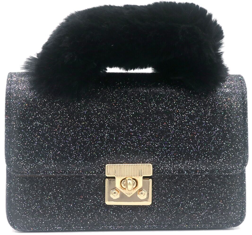 Y-E4.4 BAG1016-001-1 Bolsa Pu Brillos 19.5x12.5x7cm Negro