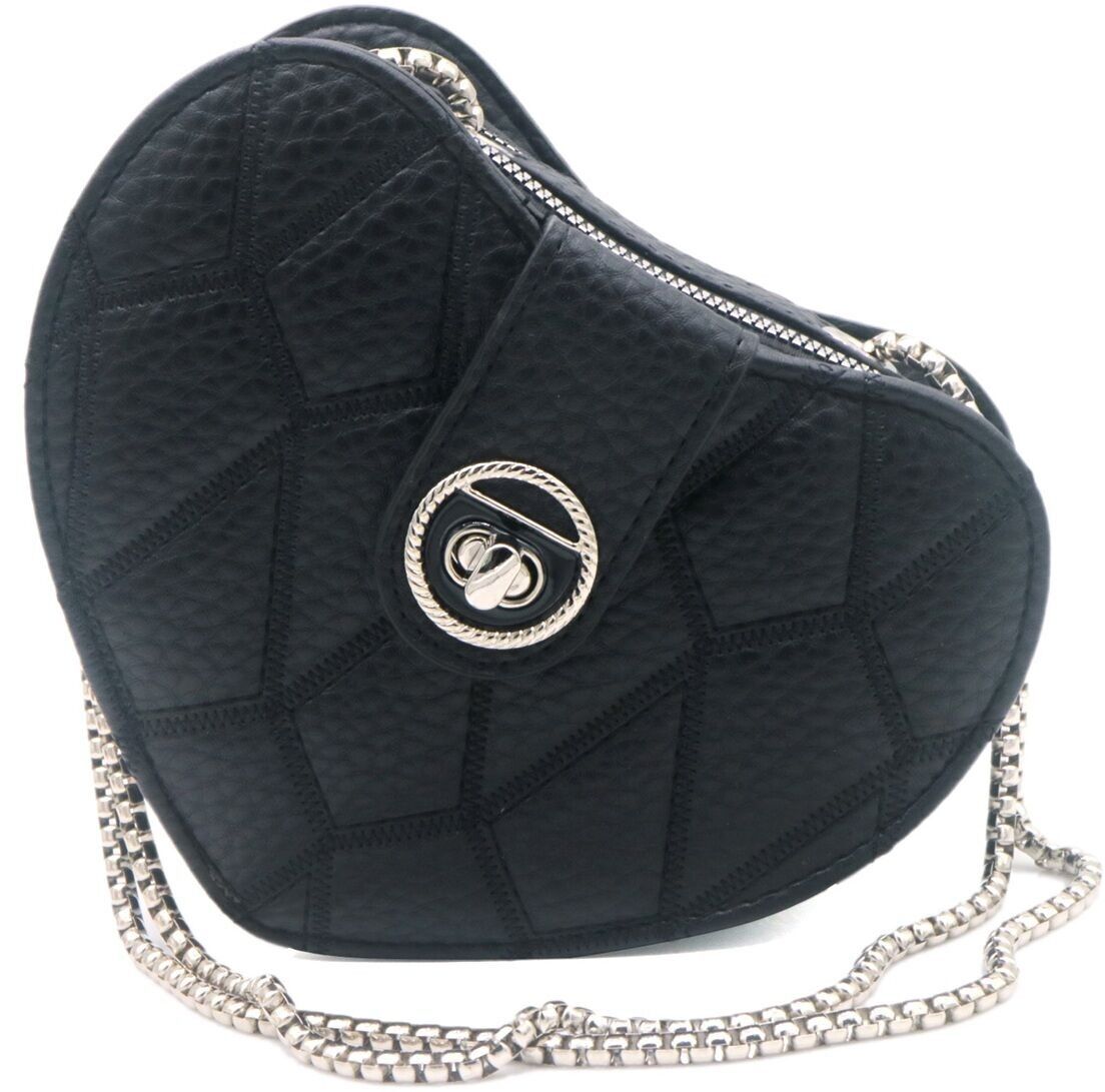 Y-B1.3 BAG1016-005-1 Bolsa PU Corazón 18x14.5 x 7.5 cm negro