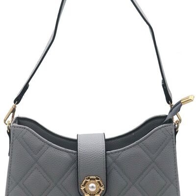 Y-D4.4 BAG1016-004-3 Bolsa PU 23x16x7.5 cm gris
