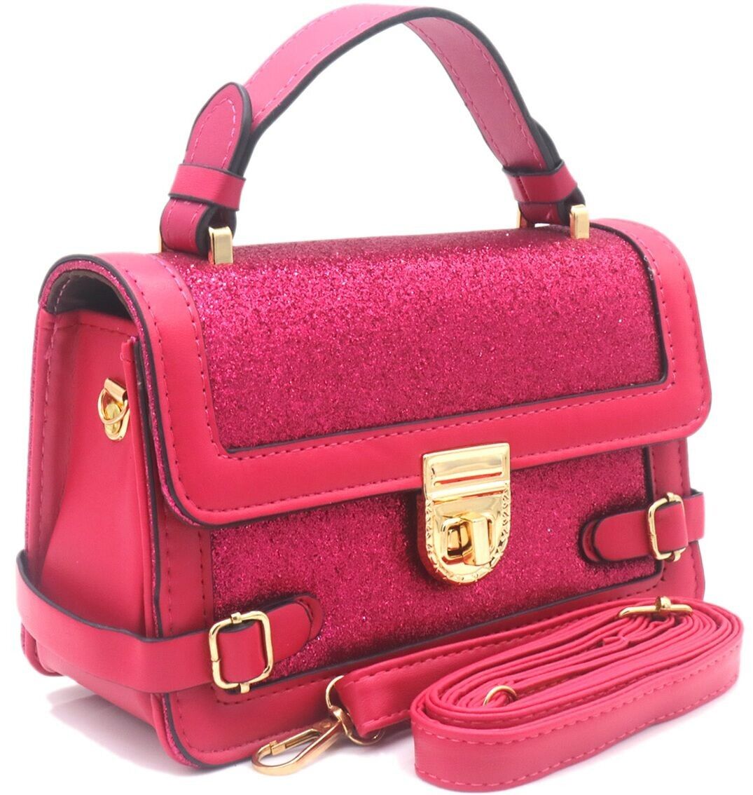 Z-F6.6 BAG1016-002-3 Bolsa Pu Brillos 19.5x12.5x7cm Rosa