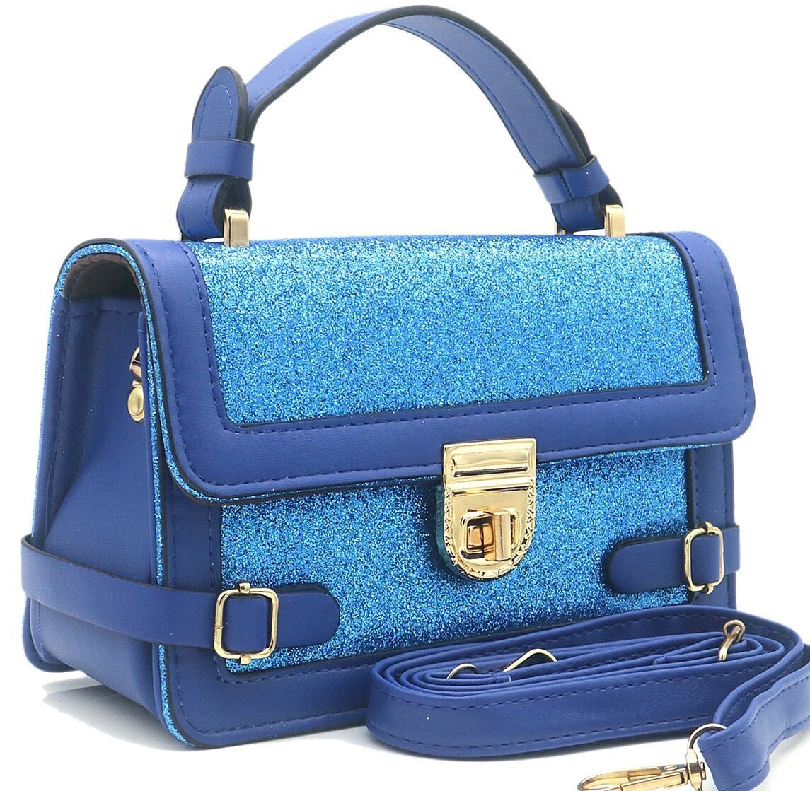 Y-B4.3 BAG1016-002-2 Bolsa Pu Brillos 19.5x12.5x7cm Azul