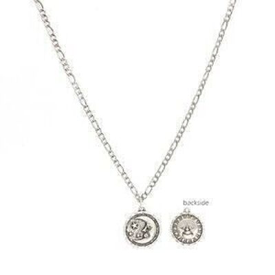 Collier soleil et lune argent