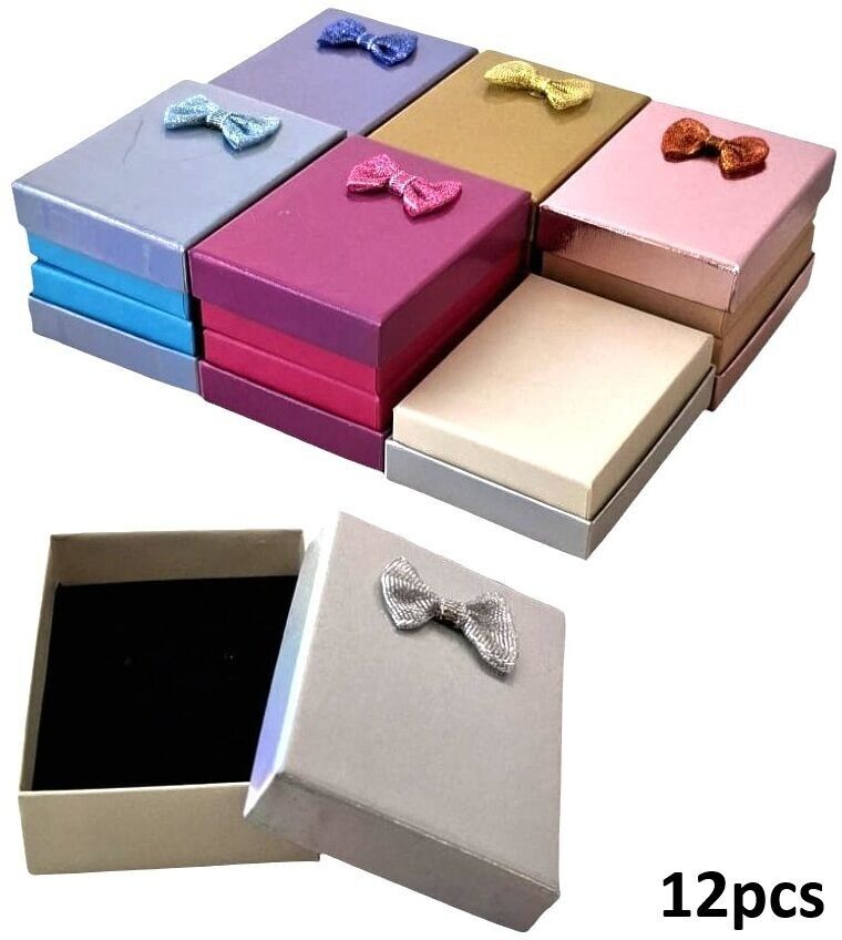 Z-C4.5 PK1032-007 Geschenkbox 9x7x3cm - Gemischte Farben - 12 Stück
