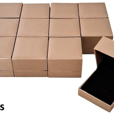 F-E10.1 PK1032-002 Coffret cadeau de luxe 5.8 x 5.8x4cm - Or - 12 pièces