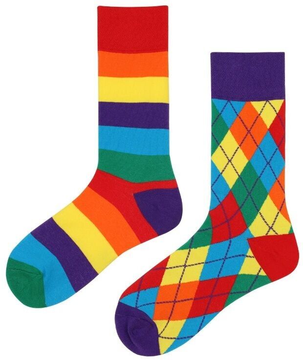 S-D1.3 SOCKS2512-048  Pair of Socks Size 38-45 Rainbow