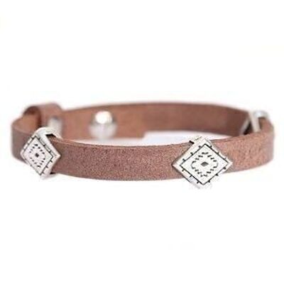 Indian tribe bracelet brown (genuine leather)