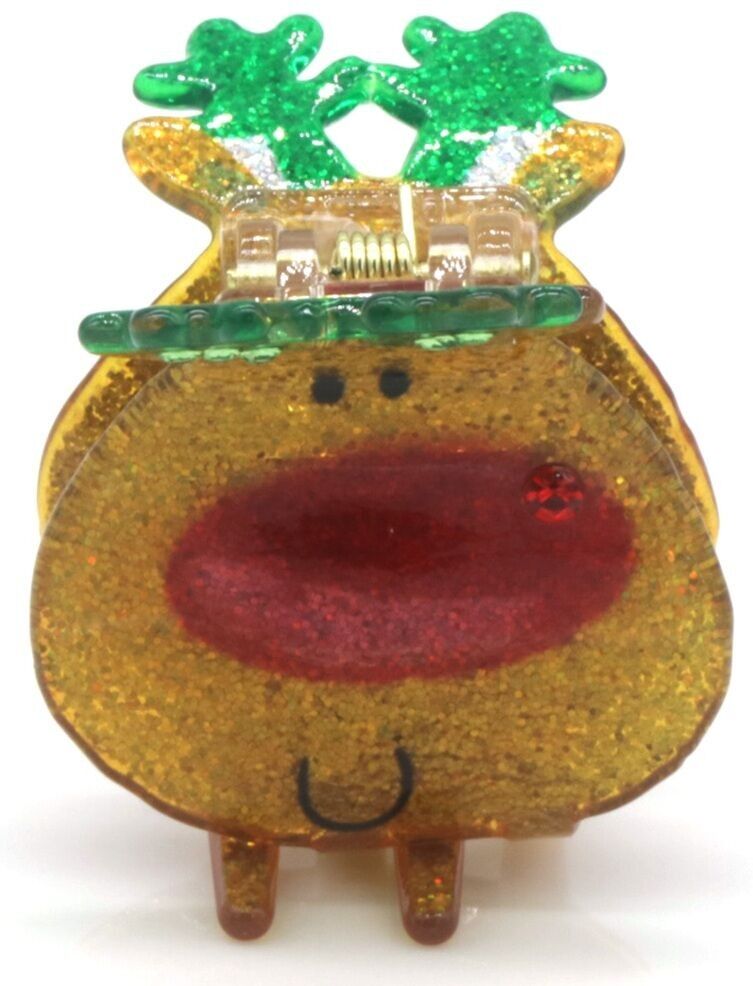 X-A4.1 H1038-021 Haarklammer Weihnachtsrentier 4cm